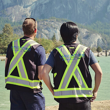 Two people standing at Squamish Terminals